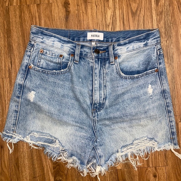 PISTOLA Nova High Rise Cut Off in Paloma - Picture 3 of 4